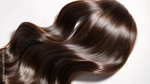 Smooth and Shiny Brown Hair Texture