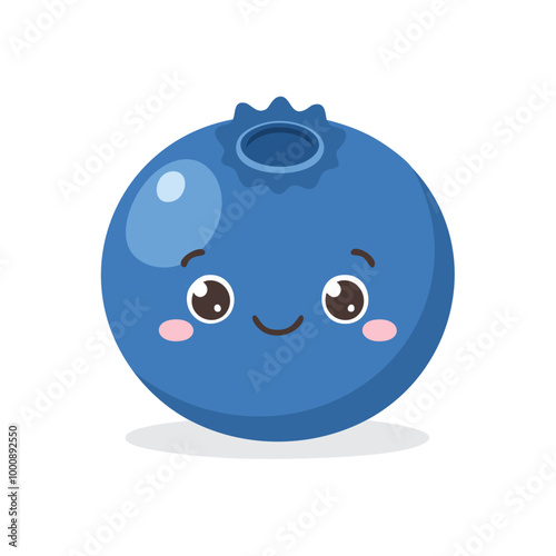Blueberry Cute Cartoon Fruit Fresh Animation Kawaii Healthy Character
