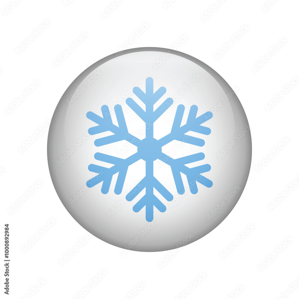 Frozen snow icon isolated on white. Vector illustration Frozen snow icon isolated on white. Vector illustration