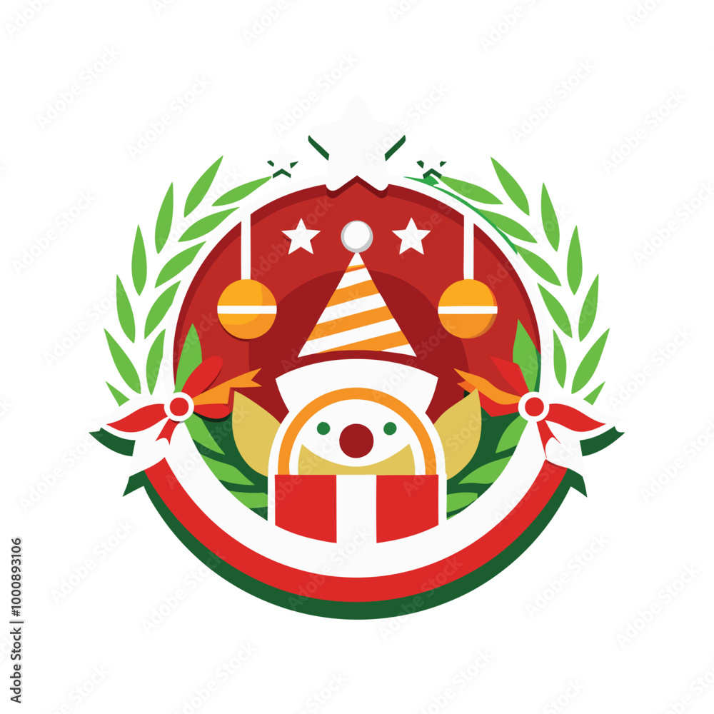 Fototapeta premium Christmas Icons Celebrate the Season with Festive Vector Designs and Logos