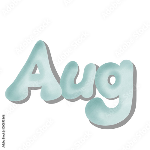 12 name of month, August,