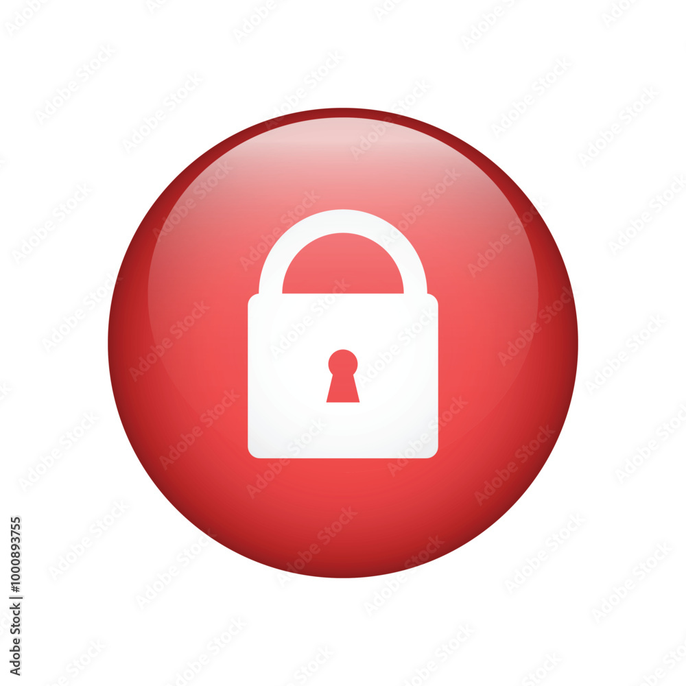 Lock key icon isolated on white. Vector illustration Lock key icon isolated on white. Vector illustration