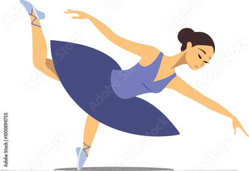 Female ballet dancer in motion, symbolizing grace, beauty, and art in ballet performance