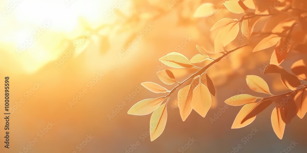 custom made wallpaper toronto digitalSoft Blurred Leaves in Gentle Light
