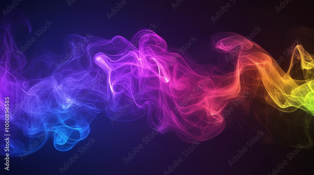 Abstract colorful smoke on a dark background. Abstract colorful smoke on a dark background.
