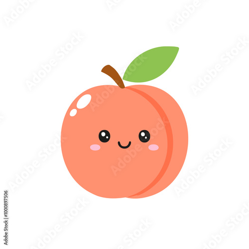 Peach Cute Cartoon Fruit Fresh Animation Kawaii Healthy Character
