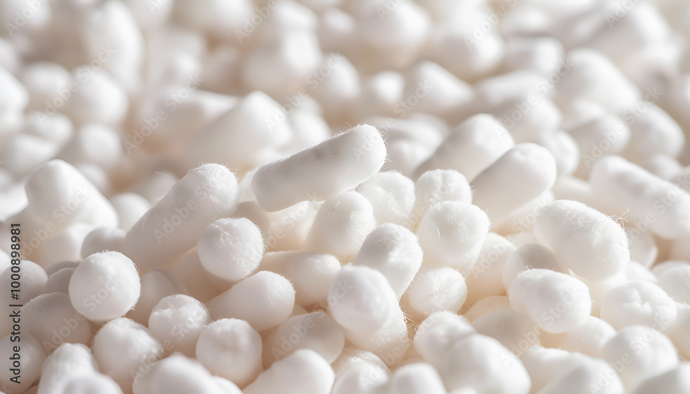 Many cotton buds as background, closeup view Many cotton buds as background, closeup view