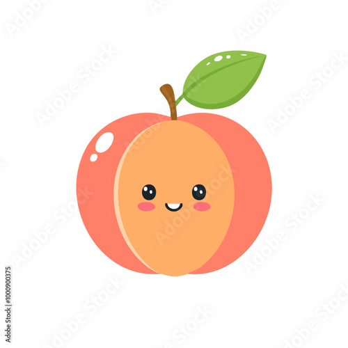 Peach Cute Cartoon Fruit Fresh Animation Kawaii Healthy Character

