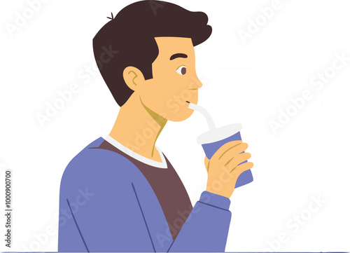 A man drinking from a cup symbolizing hydration and healthy habits