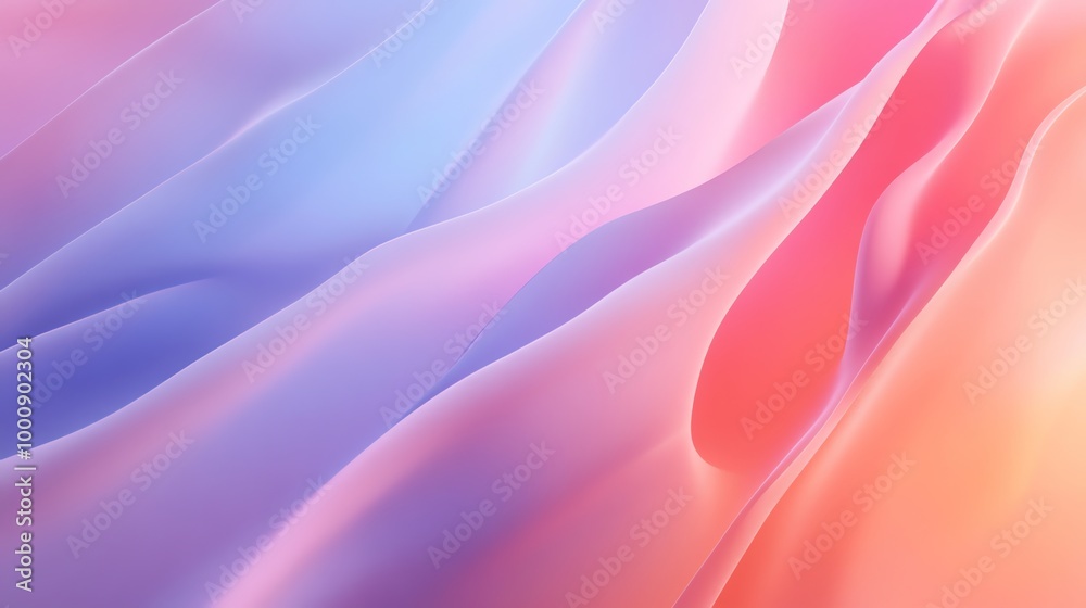 Obraz premium Abstract background with soft, colorful waves.