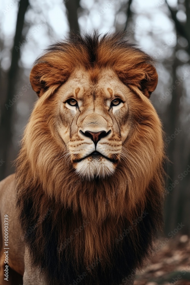 Obraz premium Lion's Face Close Up