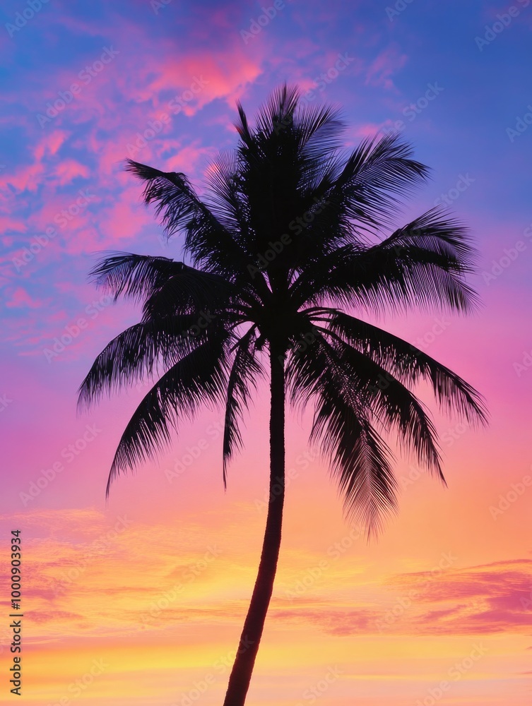 Palm Tree Silhouette at Sunset Palm Tree Silhouette at Sunset