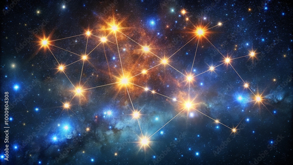 Fototapeta premium Witness the enchanting Carina Constellation set against a brilliantly clear night sky, where countless stars twinkle