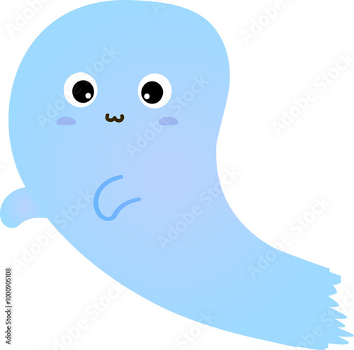 cute ghost cartoon , halloween