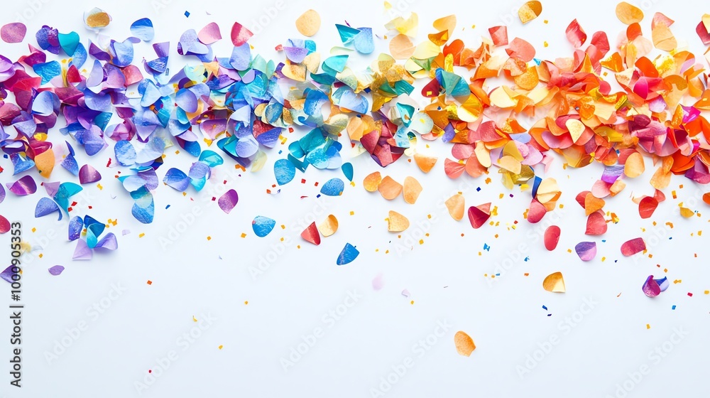 Colorful confetti on a white background. Colorful confetti on a white background.