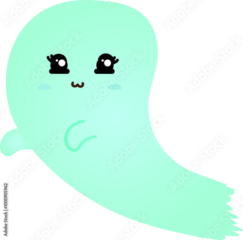 cute ghost cartoon , halloween