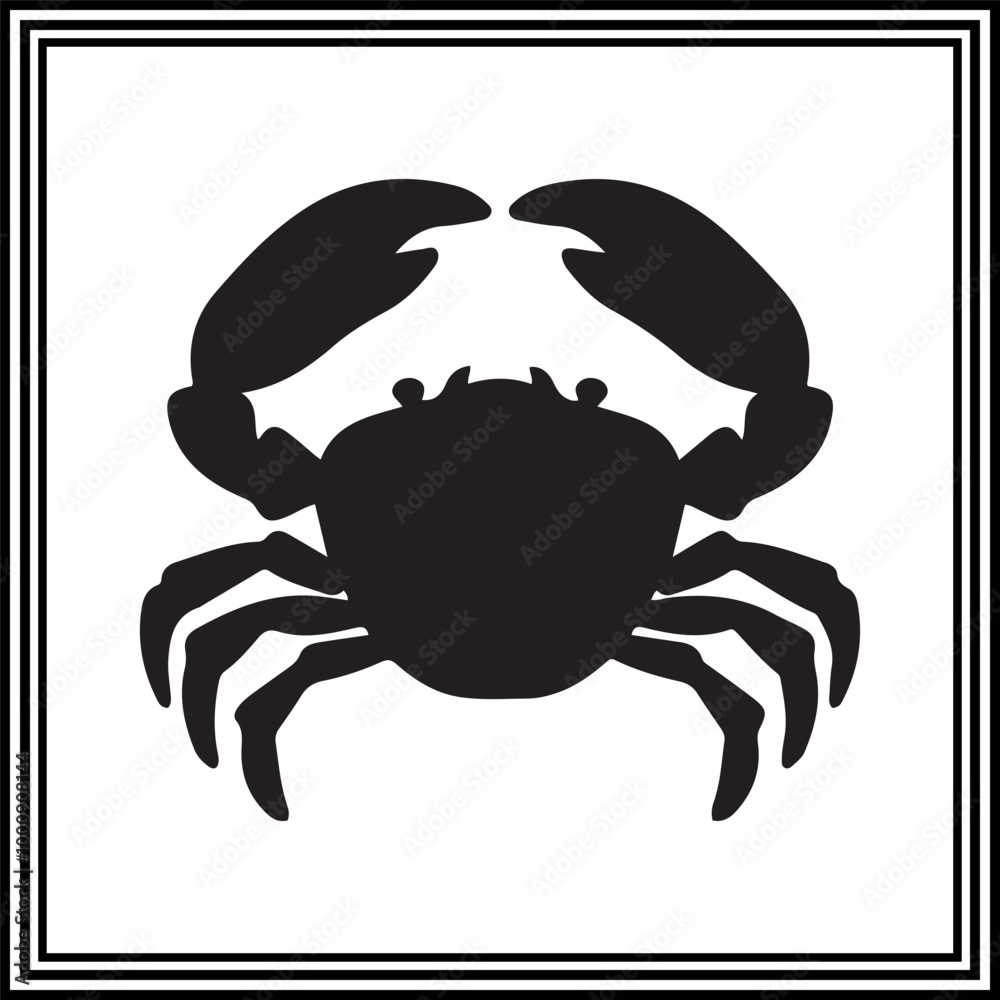 Crab logo illustration on white background Crab logo illustration on white background