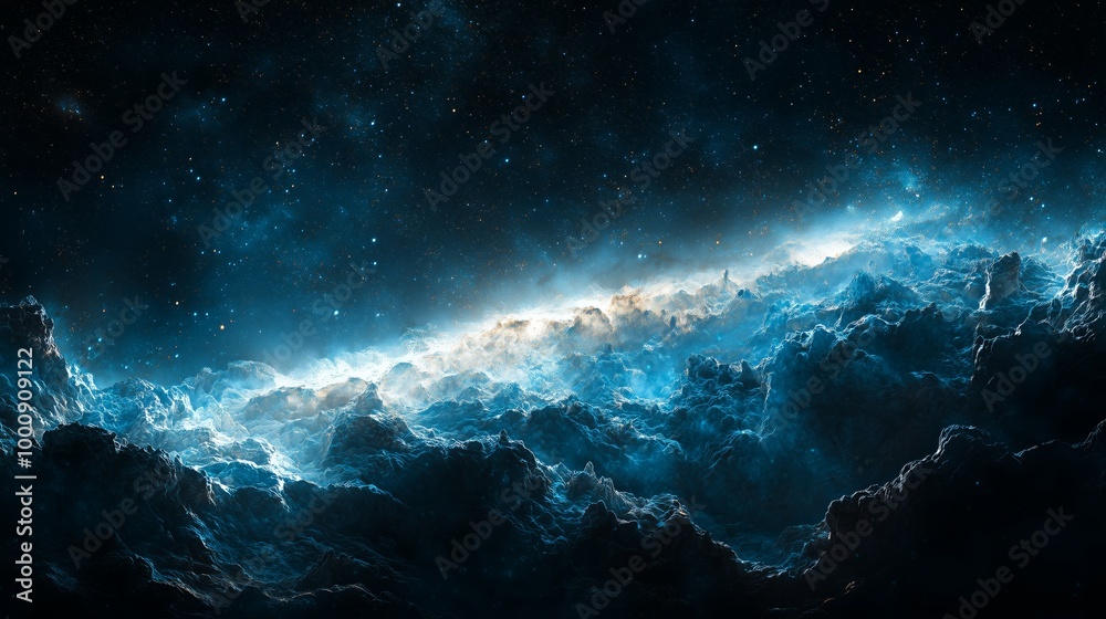Simple Abstract Milky Way Line Art Simple Abstract Milky Way Line Art