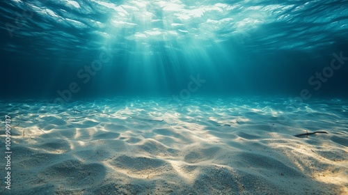 Wallpaper Mural Tranquil Underwater Scene with Soft Sand and Light Torontodigital.ca