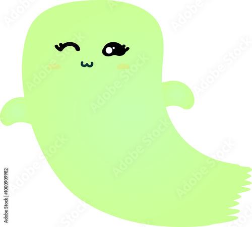 cute ghost cartoon , halloween