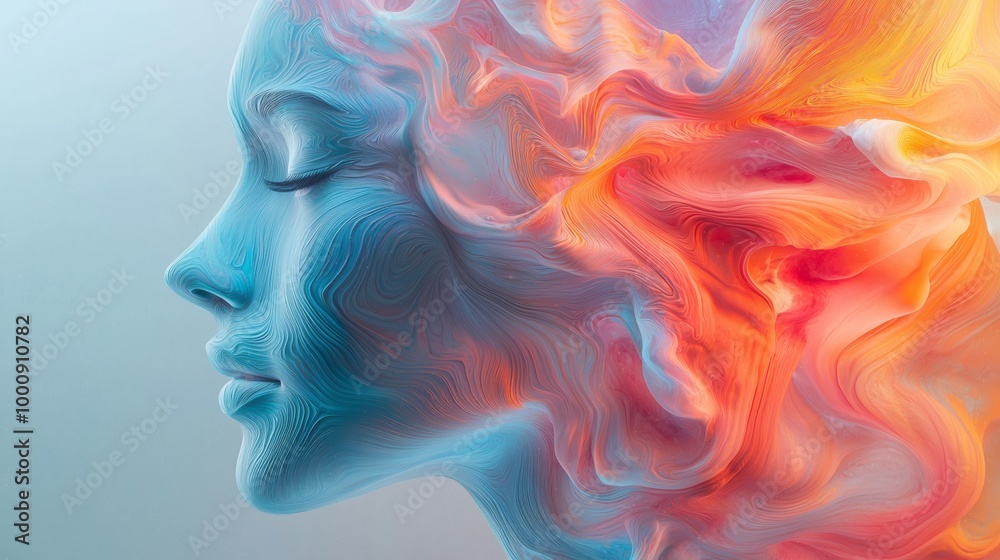 Surreal Figure in Shifting Colors Surreal Figure in Shifting Colors