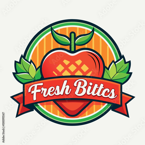 Food Restaurant logo design Retro vector illustration of a fast food label with a vintage burger and ribbon banner design