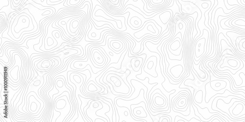 Abstract pattern with lines. Abstract sea map geographic contour map and topographic contours map background. Abstract white pattern topography vector background. Topographic line map background.