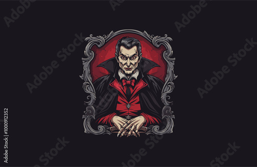 Vampire logo vector icon illustration