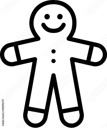 gingerbread man with a smile