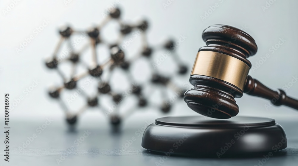Judge gavel on a desk with abstract background. Judge gavel on a desk with abstract background.