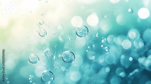 Wallpaper Mural Bubbles in Water with Soft Background Lighting Torontodigital.ca