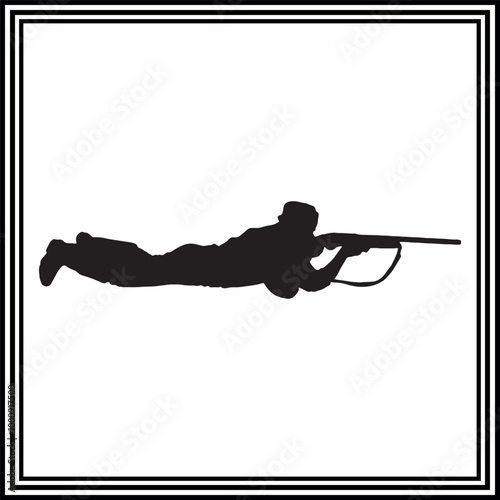 Prone  position hunter silhouette 