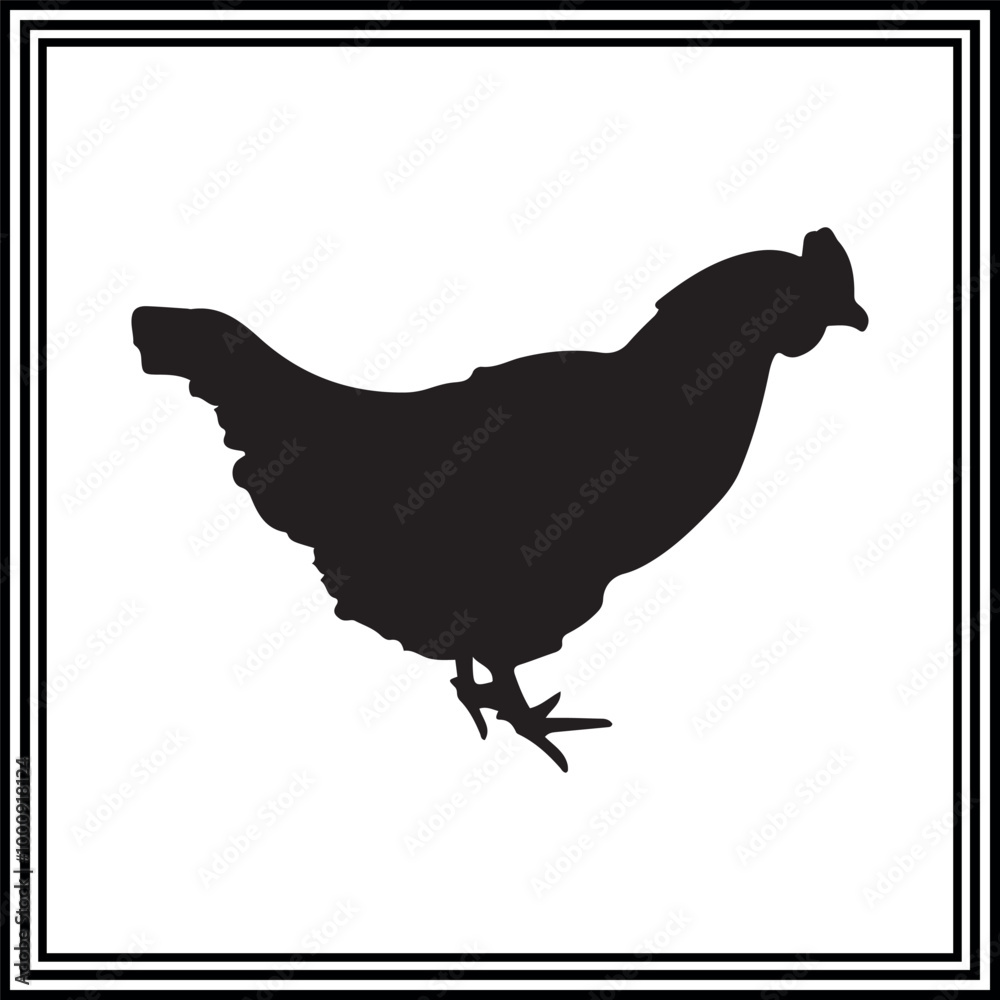 Fototapeta premium Poultry silhouette illustration