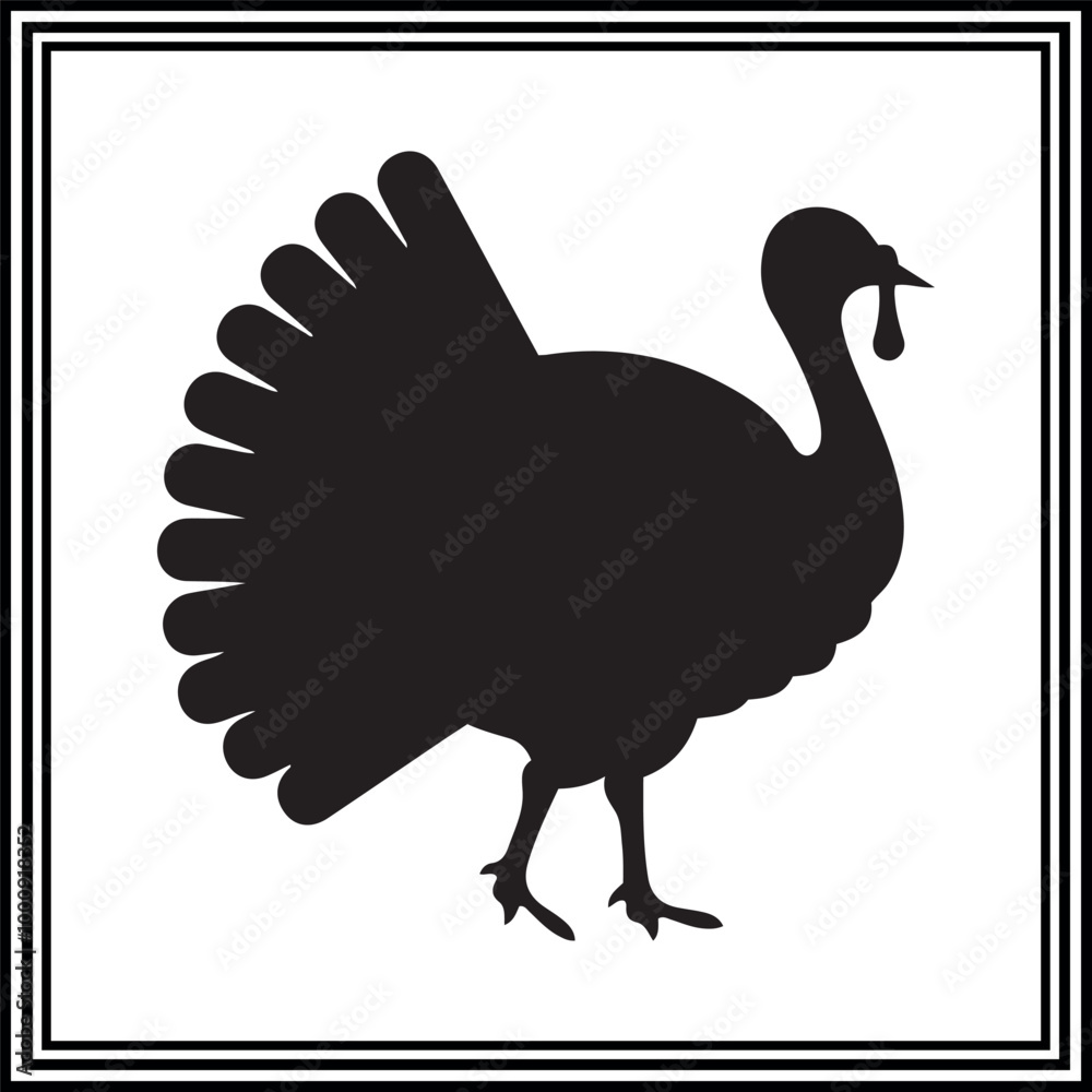 Turkey Silhouette Vector illustration