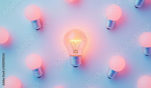 Close-up of hands holding scientific beakers filled with blue liquid in a neon-lit lab, highlighting science, research, and futuristic experimentation.