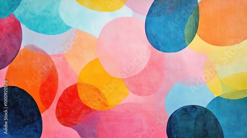 Abstract Colorful Circles on a Soft Background