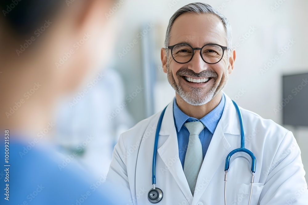 Compassionate Doctor Carefully Examining Patient in Well Equipped Medical Office