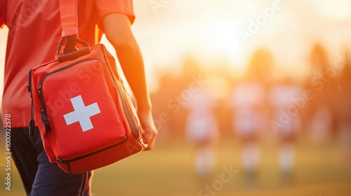 Sports Injury First Aid: Trainer Assists Injured Player