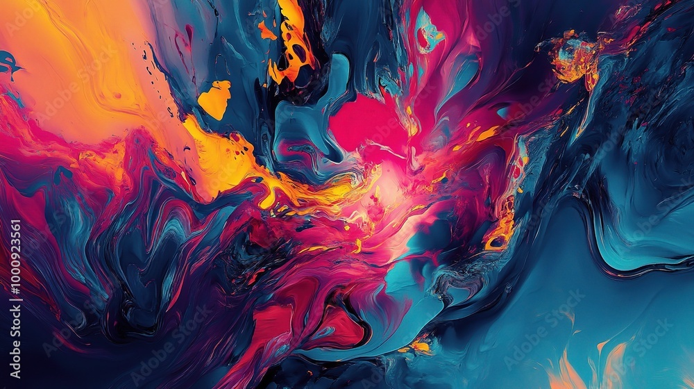 Vibrant Abstract Swirls of Color in Motion Vibrant Abstract Swirls of Color in Motion