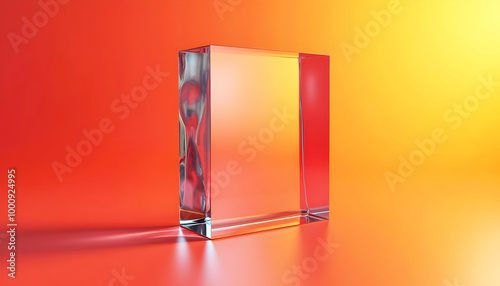 Obraz na płótnie elegant aesthetic design, template with copy space area, colourful glass isolated on clean background, blank advertising display w salonie