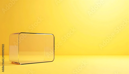 Obraz na płótnie elegant aesthetic design, template with copy space area, colourful glass isolated on clean background, blank advertising display w salonie