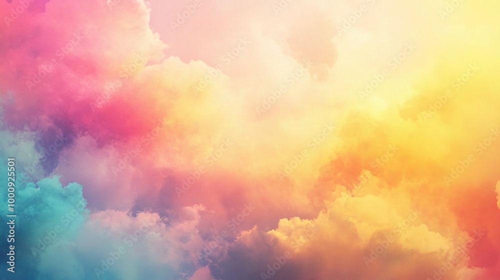 Vibrant Abstract Sky with Colorful Clouds Vibrant Abstract Sky with Colorful Clouds