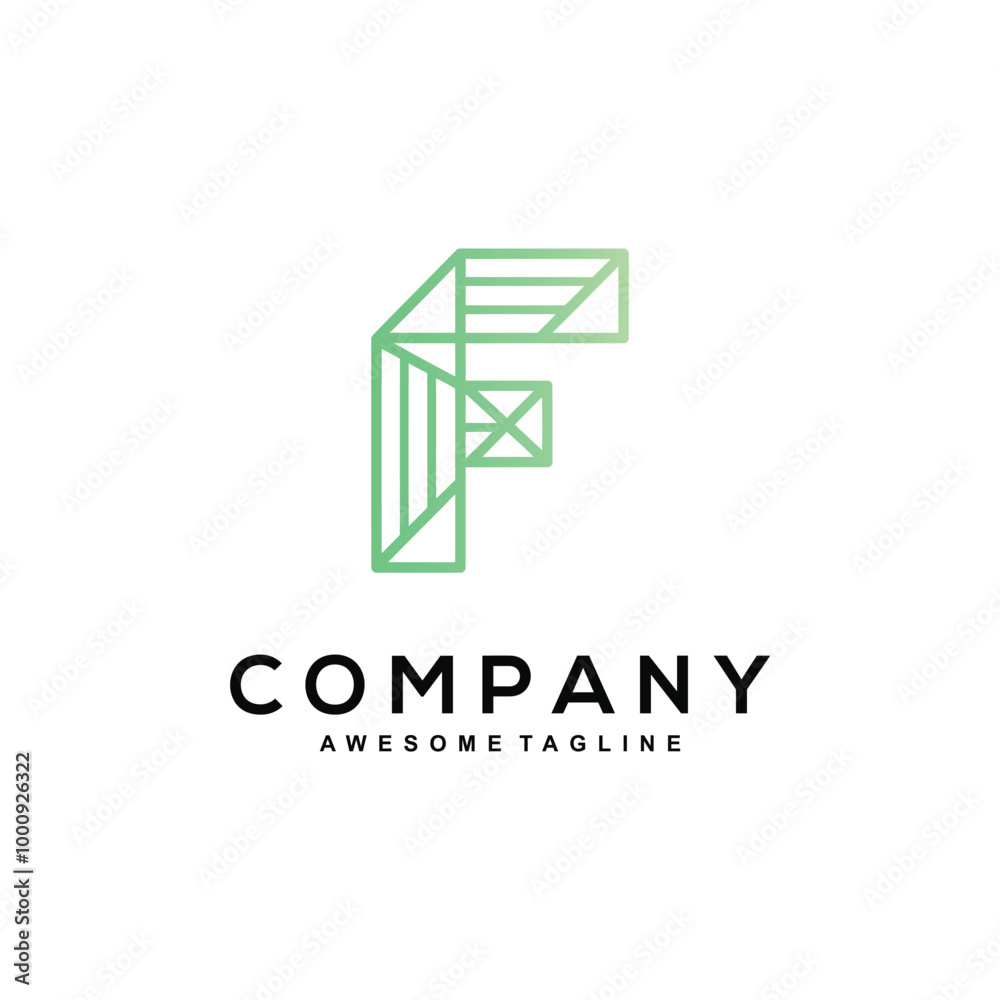 F professional logo design for business F professional logo design for business