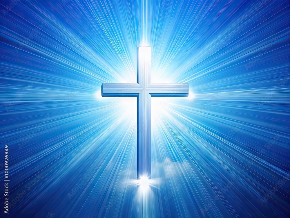 A bright blue background proudly displays a crisp white cross, symbolizing faith, hope, and unity, evoking feelings of serenity and national pride. A bright blue background proudly displays a crisp white cross, symbolizing faith, hope, and unity, evoking feelings of serenity and national pride.