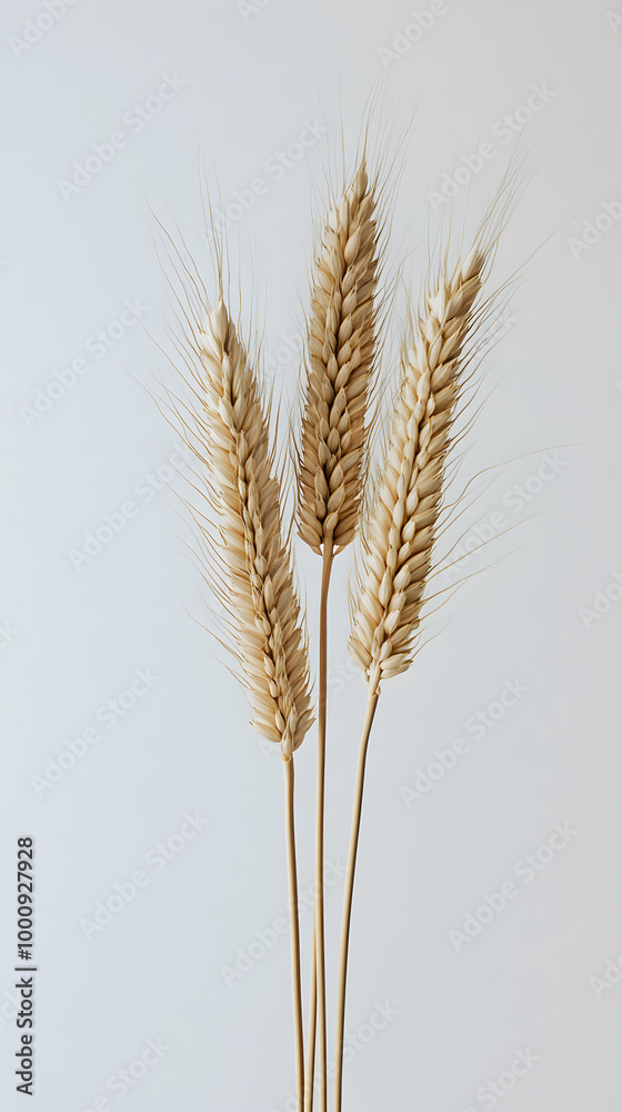 Golden ripe wheat isolated on white background Golden ripe wheat isolated on white background