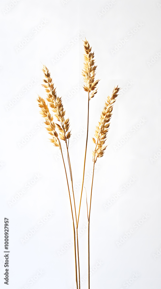 Golden ripe wheat isolated on white background Golden ripe wheat isolated on white background