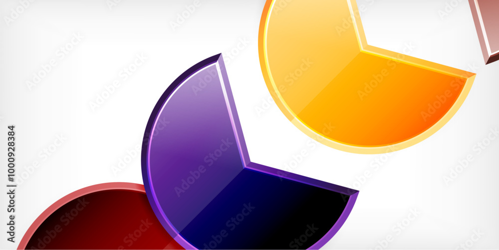 Glass reflective geometric round shapes background. Vector Illustration For Wallpaper, Banner, Background, Card, Book Illustration, landing page Glass reflective geometric round shapes background. Vector Illustration For Wallpaper, Banner, Background, Card, Book Illustration, landing page