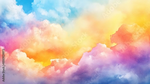 Vibrant Abstract Cloudy Sky Background