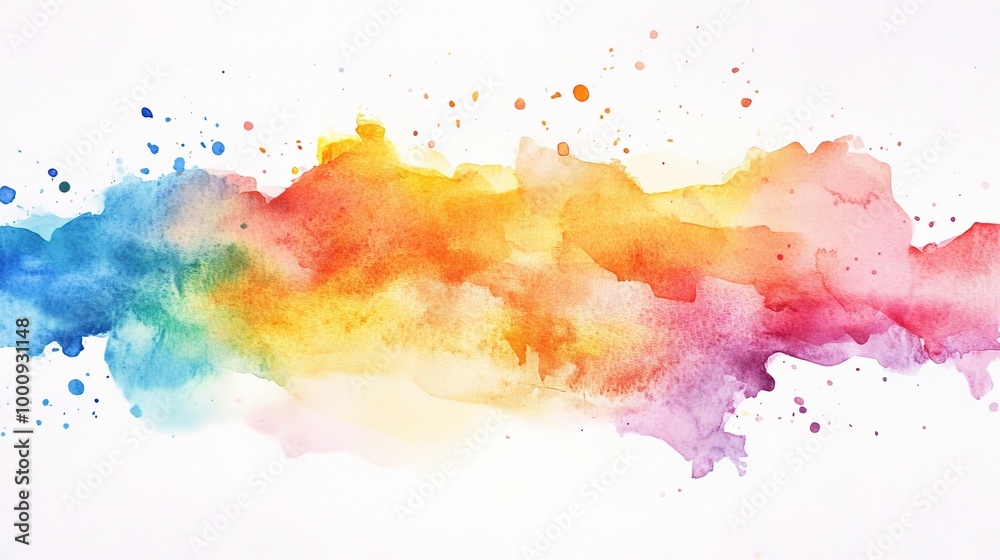 Fototapeta premium Vibrant Watercolor Abstract Art Design