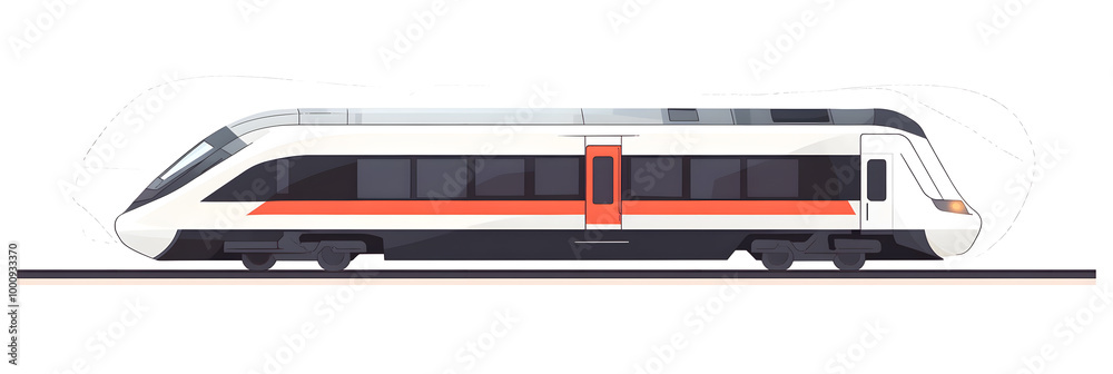 Train flat style minimalistic illustration isolated on white background Train flat style minimalistic illustration isolated on white background